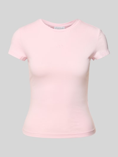 LeGer by Lena Gercke T-Shirt mit geripptem Rundhalsausschnitt Modell 'Franka' Pink 2