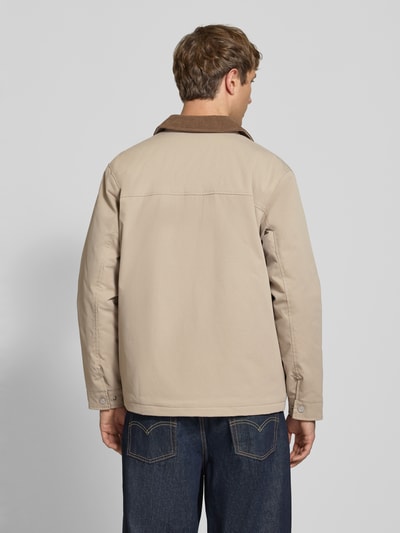 JACK & JONES regular fit jack in doorgestikt design Beige - 5