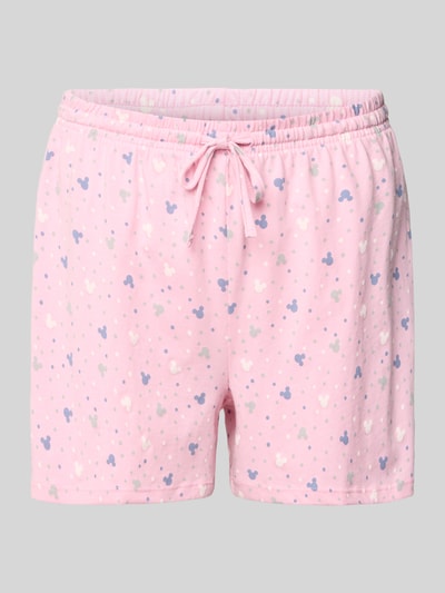 Jake*s Casual Relaxed fit korte pyjamabroek met tunnelkoord Roze - 1