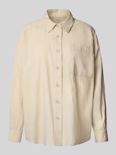 Mustang Oversized overhemdblouse met linnen, model 'Willow' Beige - 2