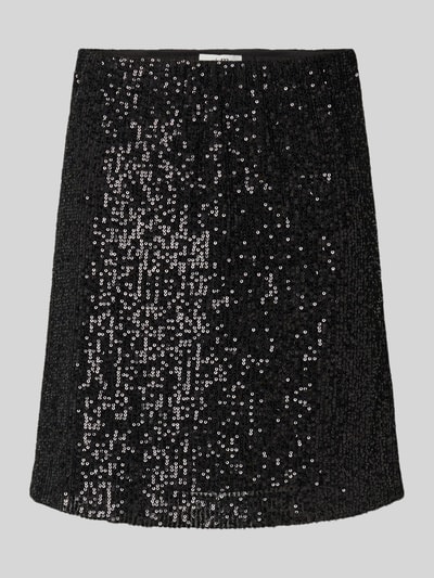 mbyM Minirok met pailletten, model 'Orice' Zwart - 2