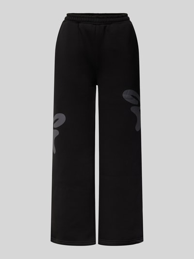 FELICIOUS Oversized sweatpants met labelprint Zwart - 2