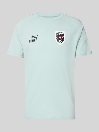 Produktfoto, hellblaues T-Shirt mit Rundhalsausschnitt Modell 'ÖFB KING' von PUMA PERFORMANCE, reine Baumwolle, Regular Fit, glatte Struktur