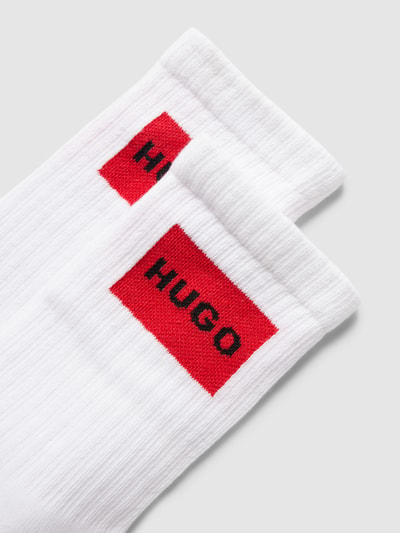 HUGO CLASSIFICATION Socken mit Label-Detail im 2er-Pack Weiss 2