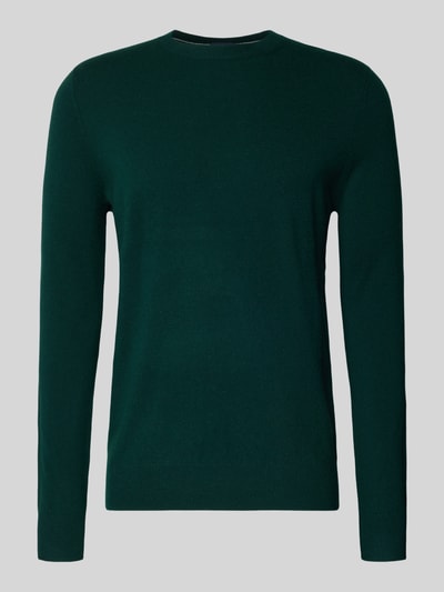 Christian Berg Men Strickpullover aus Wolle-Kaschmir-Mix Dunkelgruen Melange 2