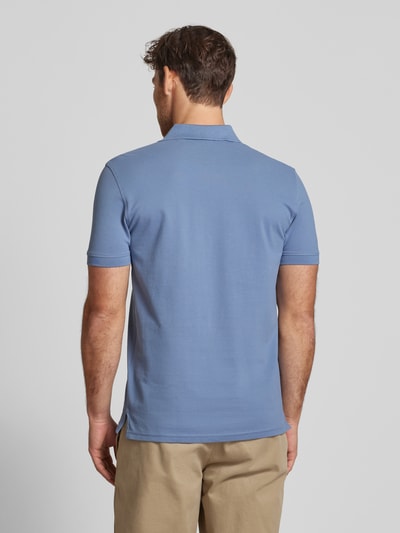 Christian Berg Men Poloshirt mit Label-Stitching Jeansblau 5