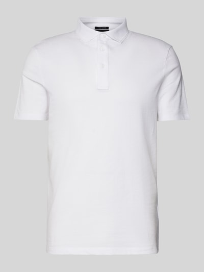 Strellson Poloshirt mit Strukturmuster Modell 'Fisher' Weiss 2