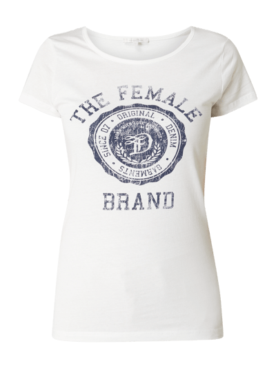 Tom Tailor Denim T-shirt met logoprint Wit - 2