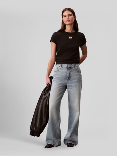 Calvin Klein Jeans Regular Fit T-Shirt aus reiner Baumwolle Black 1
