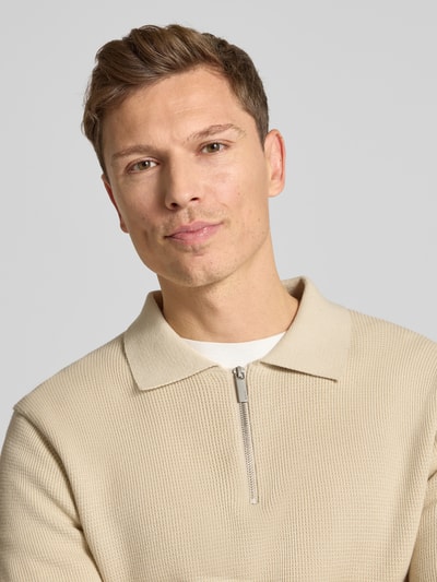 SELECTED HOMME Regular fit gebreide pullover van biologisch katoen, model 'DANE' Offwhite - 3