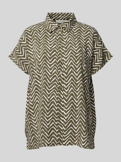 Christian Berg Woman Relaxed Fit Bluse mit Kappärmeln Schilf 2