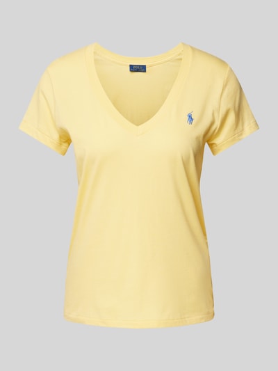 Polo Ralph Lauren T-Shirt mit Logo-Stitching Gelb 1