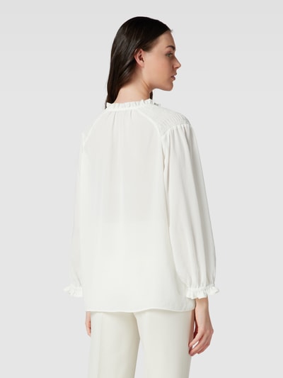 Marc Cain Blouse met smokdetails Offwhite - 5