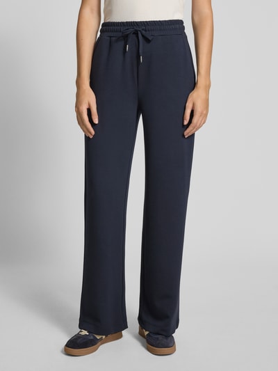 Soyaconcept Spodnie dresowe z elastycznym pasem i tunelem model ‘Banu’ Granatowy 4