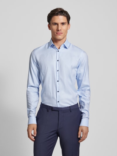 Jake*s Slim Fit Business-Hemd mit Kentkragen Bleu 4