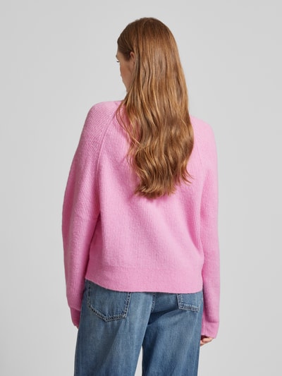 Marc O'Polo Denim Strickpullover mit gerippten Abschlüssen Rosa 5