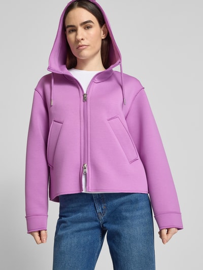 Beaumont Amsterdam Oversized Sweatjacke mit Eingrifftaschen Modell 'JOLY' Lila 3