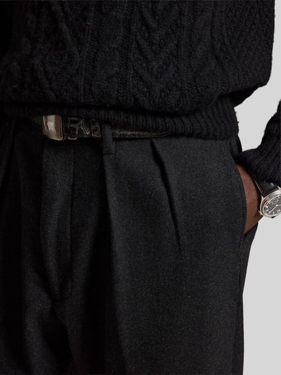 Polo Ralph Lauren Bundfaltenhose aus Wolle mit Bundfalte Anthrazit Melange 3