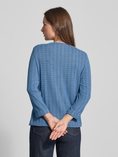 Tom Tailor Comfort fit shirt met lange mouwen van viscosemix Marineblauw - 5