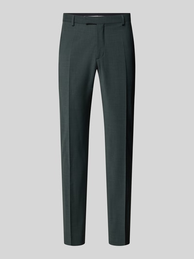 Produktfoto, Anzughose aus Schurwoll-Mix Modell 'Ryan' von Pierre Cardin in Dunkelgrau mit Bügelfalten und Gesäßtaschen, schlanker Schnitt, Kontext: Herren Anzughose von Pierre Cardin, Schurwoll-Mix mit Stretch-Anteil, Slim Fit, Bügelfalten, Gesäßtaschen, Bundweite bei Größe 50: 46 cm, Innenbeinlänge bei Größe 50: 80 cm