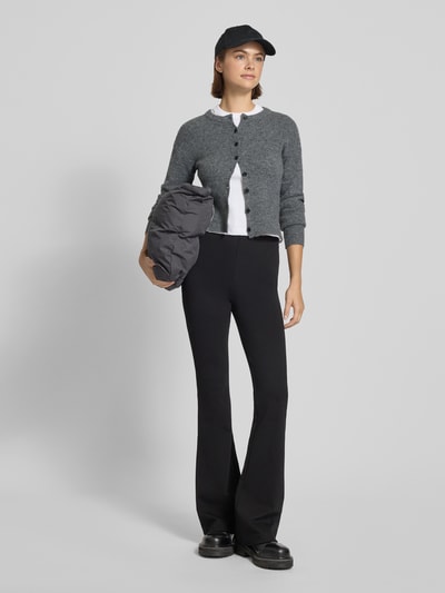 Noisy May Strickjacke mit Rundhalsausschnitt Modell 'NOLA' Mittelgrau 1