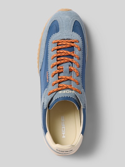 Produktfoto, Sneaker aus Leder-Mix mit Logo-Detail Modell 'Bridge' von HOFF in Blau und Beige, runde Form, sichtbare Struktur, Damen Sneaker