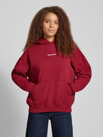 Pegador Oversized Hoodie mit Label-Stitching Modell 'CLARITA' Bordeaux 4