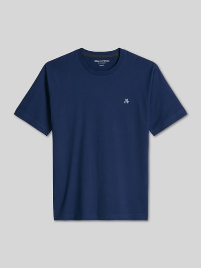 Marc O'Polo Regular Fit T-Shirt aus reiner Baumwolle mit Logo-Print Dunkelblau 2