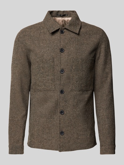 Jack & Jones Premium Overhemdjack met knoopsluiting, model 'WINTER' Middenbruin - 2