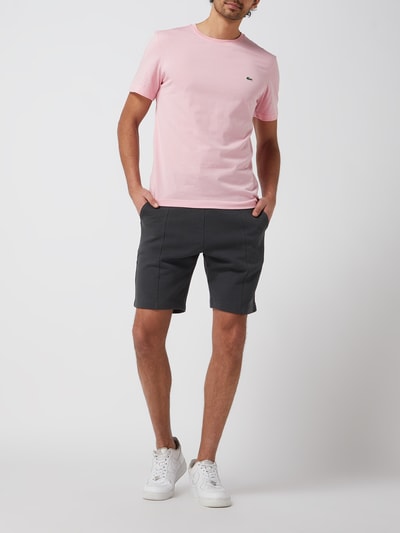 Lacoste T-shirt o kroju regular fit z bawełny Różowy 1