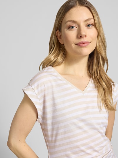 BOSS Slim Fit T-Shirt aus reiner Baumwolle Modell 'EVKA' Beige 3