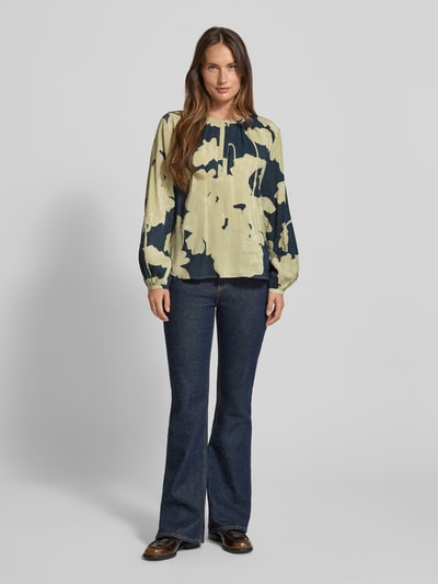 OPUS Blouseshirt met ronde hals, model 'Ficona' Donkerblauw - 1