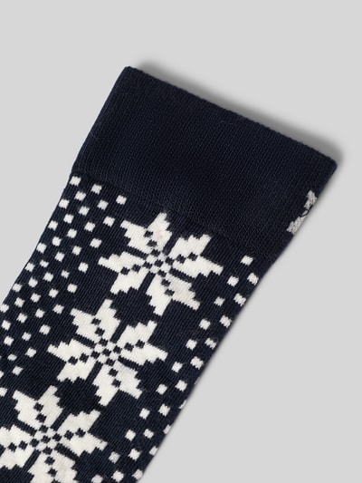 Happy Socks Socken Fair Isle Stars navy Dunkelblau 2