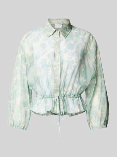 Jake*s Collection Overhemdblouse met taillekoord Aquablauw - 2