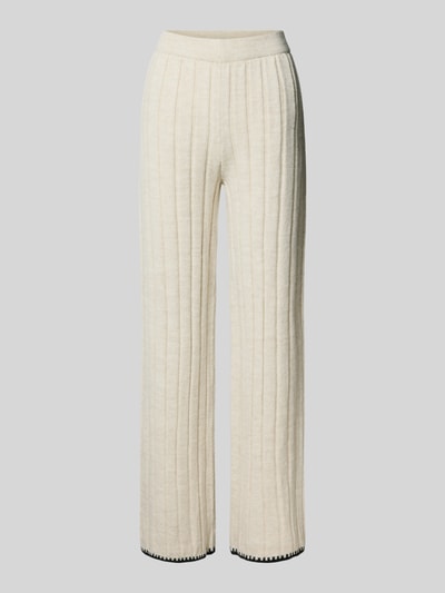 Only Regular fit bell bottom in riblook, model 'CHICK' Offwhite - 2