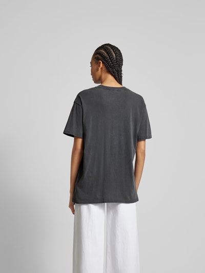 Anine Bing Oversized T-Shirt mit Label-Print Black 5