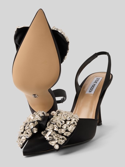 Steve Madden Pumps mit Ziersteinbesatz und Pfennigabsatz Black 4