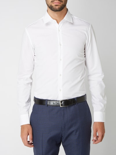 HUGO Slim Fit Business-Hemd mit New-Kent-Kragen Weiss 4