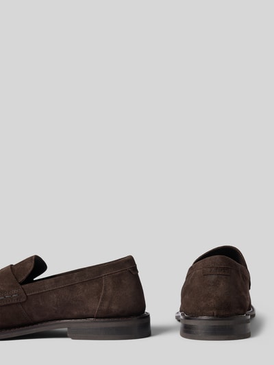 Produktfoto, Loafer aus echtem Leder Modell 'Lozham' von GANT, Herren Loafer in Dunkelbraun, glatte und matte Oberfläche, helle Sohle