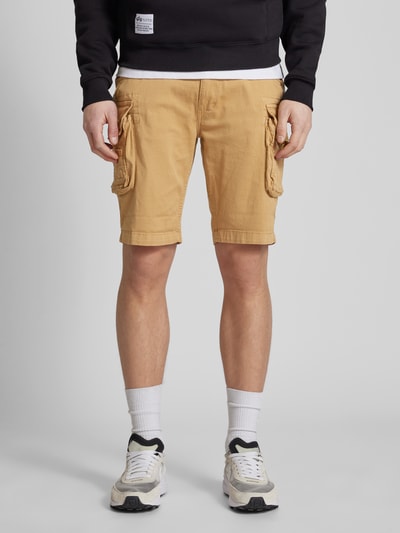 Alpha Industries Regular Fit Cargoshorts mit Label-Stitching Modell 'CREW SHORT' Sand 4