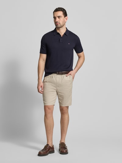 Tommy Hilfiger Regular Fit Strick-Poloshirt aus reiner Baumwolle Marine 1