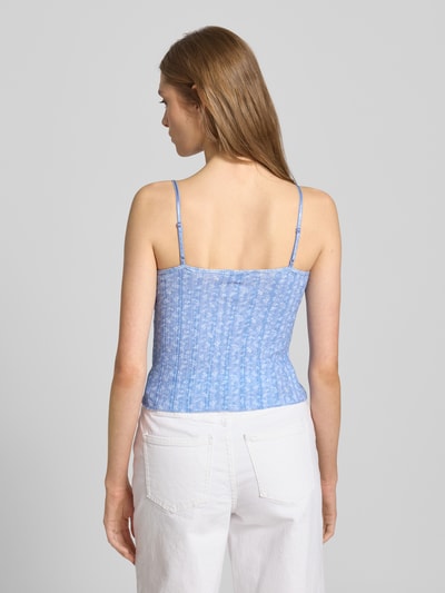 Review Top met sierstrik Bleu - 5