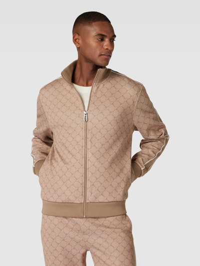 JOOP! Collection Sweatjacke mit Allover-Muster Modell 'Tayfon' Beige 4