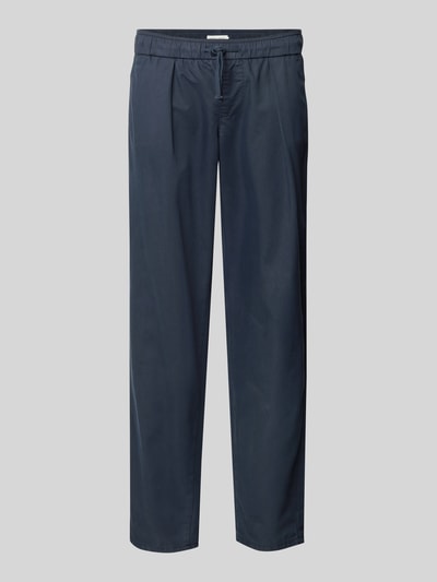 Casual Friday Regular Fit Bundfaltenhose mit elastischem Bund Modell 'PIERCE' Dunkelblau 2