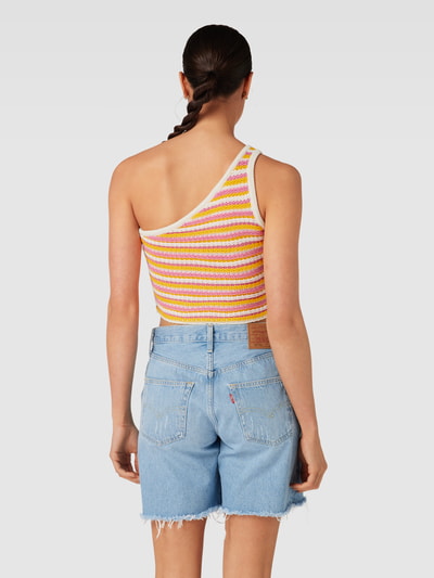 Noisy May Crop Top mit One-Shoulder-Träger Rosa 5