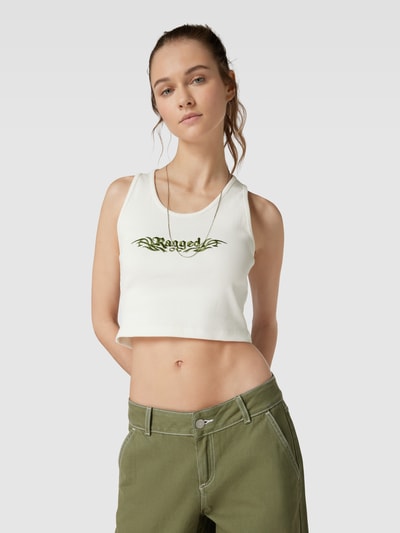 The Ragged Priest Cropped Tanktop mit Feinripp Weiss 3