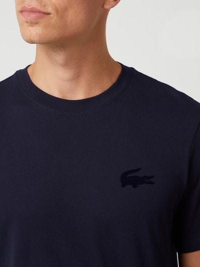 LACOSTE T-Shirt mit Label-Detail Modell 'Croco Flock' Marine 3