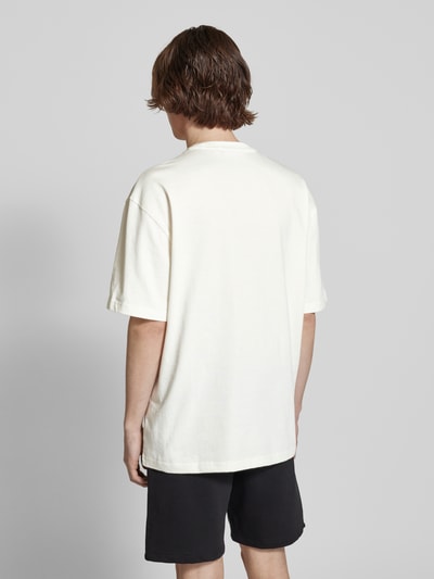 SERGIO TACCHINI T-shirt met labelstitching, model 'SIMBA' Offwhite - 5