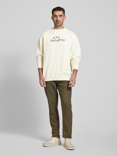 Forét Sweatshirt mit Motiv-Stitching Modell 'DREAM' Offwhite 1