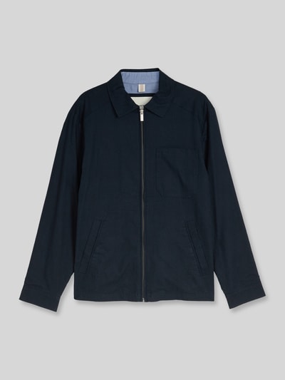 Tom Tailor Regular Fit Blouson aus Leinen-Baumwolle-Mix Marine 2